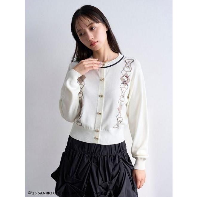 新品未使用 snidel  ハローキティ カーディガン アイボリー SNIDEL (8%OFF&300円OFF) snidel / スナイデル 【HELLO KITTY