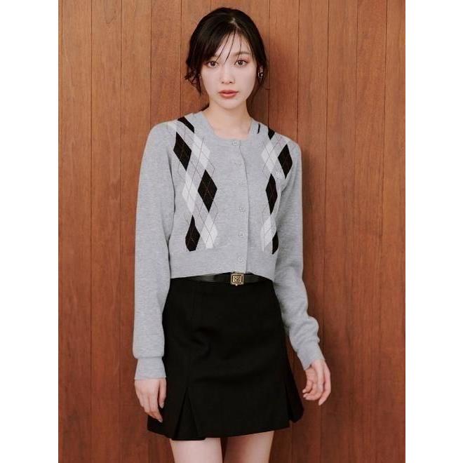 SNIDEL（スナイデル） (10%OFF&300円OFF) アーガイルカーディガン 25