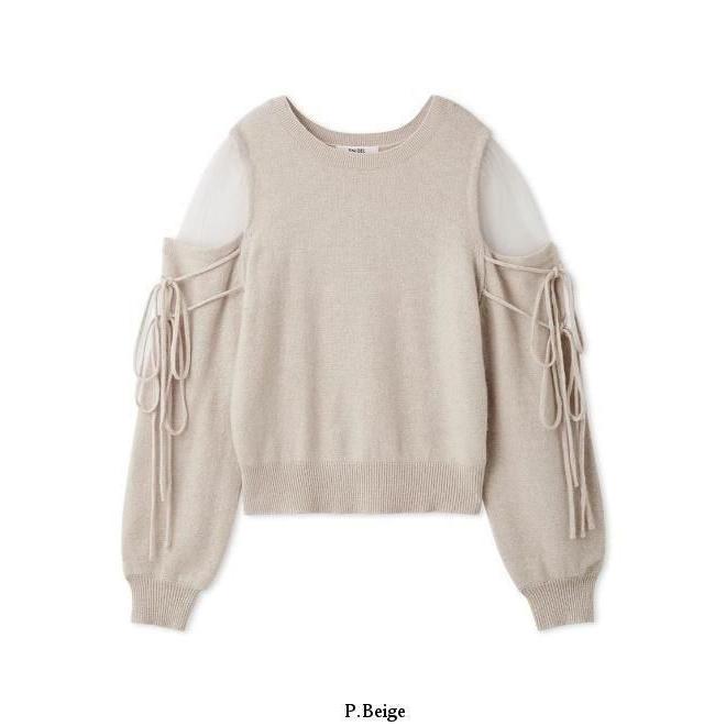 SNIDEL（スナイデル） (10%OFF&300円OFF) シースルーショルダーニット