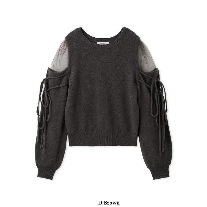 スナイデル ❣️完売❣️ シースルーショルダーニットプルオーバー SNIDEL（スナイデル）の「シースルーショルダーニットプルオーバー