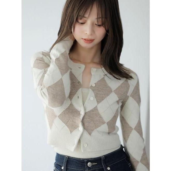 SNIDEL（スナイデル） (10%OFF&300円OFF) アーガイルニット