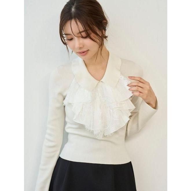 SNIDEL（スナイデル） (10%OFF&300円OFF) Susレイヤードラッフルニット