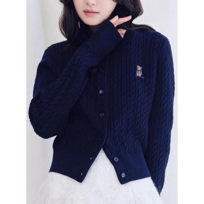 SNIDEL（スナイデル） (10%OFF&300円OFF) リボンベアニットカーデ 25