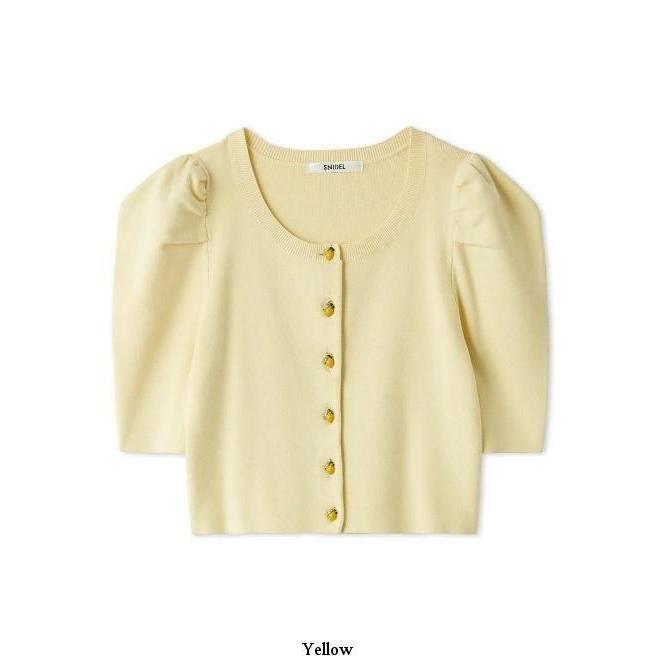 SNIDEL（スナイデル） (10%OFF&300円OFF) フルーツボタンパフニット