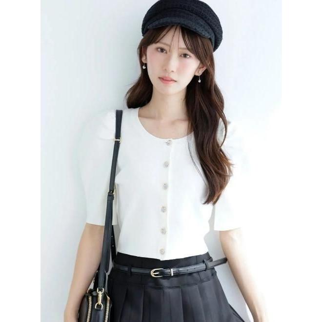 SNIDEL（スナイデル） (10%OFF&300円OFF) フルーツボタンパフニット