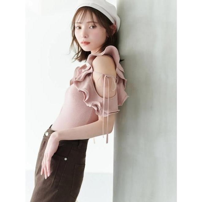 SNIDEL（スナイデル） (セール30%OFF&300円OFF) フリルニットプル