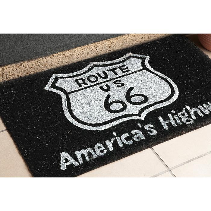 カントリー☆ココマット ルート66 ブラック 長方形 アメリカン