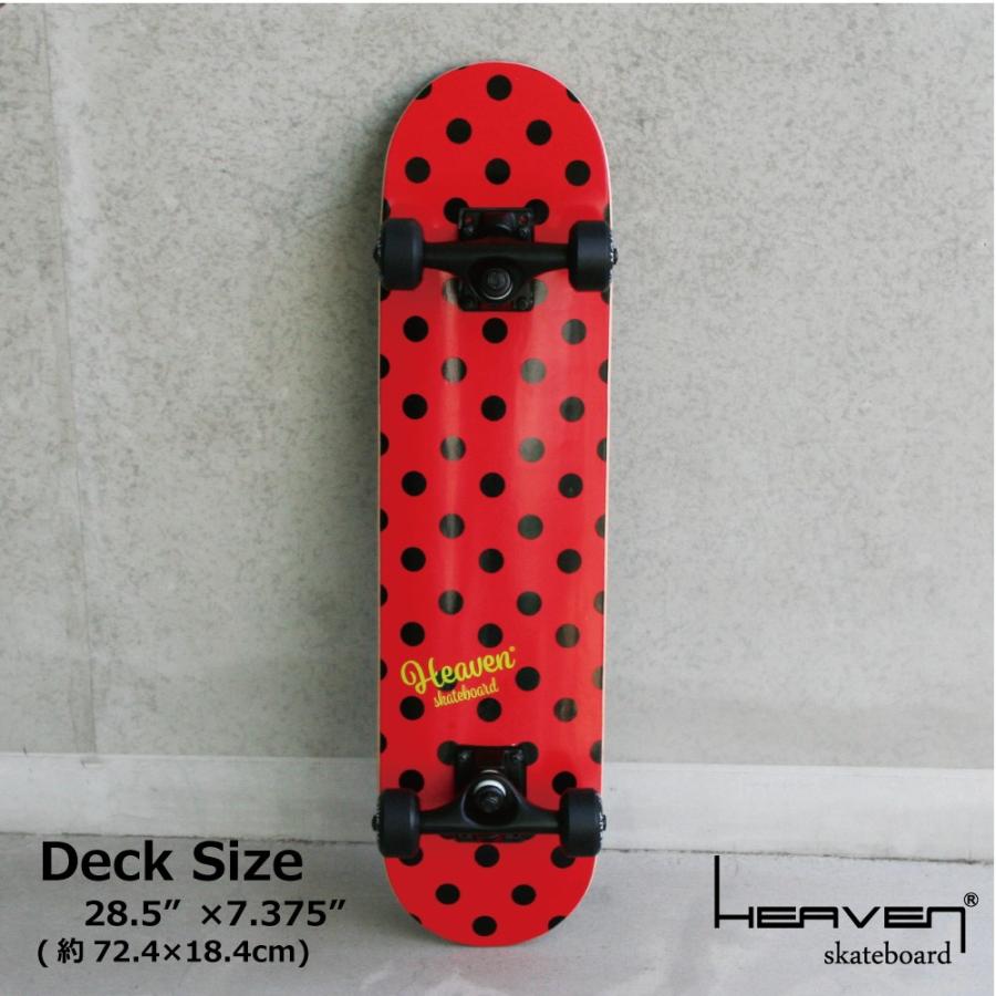 スケートボード 完成品 子供用 HEAVEN SKATE BOARD JUNIOR SERIES ヘブン ハイスペック コンプリート 高品質 DOTRED ドットレッド 28.5×7.375｜heat-up｜05