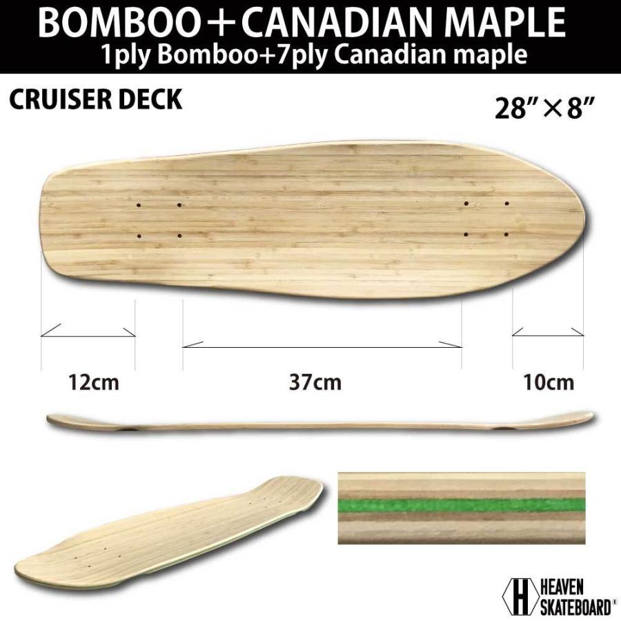 スケートボード ブランクデッキ ヘブンHEAVEN CRUISER DECK 28×8