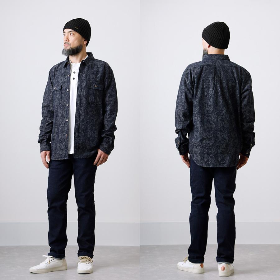 エディフィス　ペイズリーシャツ 楽天市場】【10%OFF！楽天スーパーSALE！】インディゴ シャツ