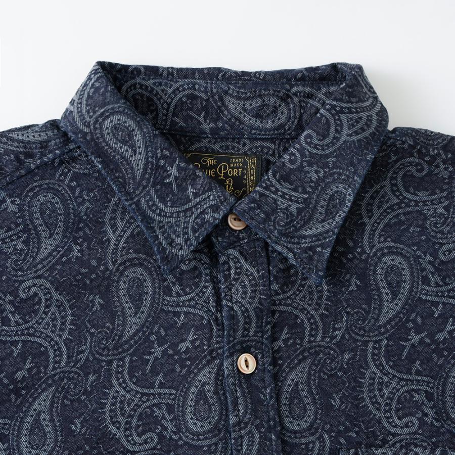 【tky78 】BLUE BLUE インディゴ染め ペイズリー柄 tky78 】BLUE BLUE インディゴ染め ペイズリー柄 tky78 】BLUE