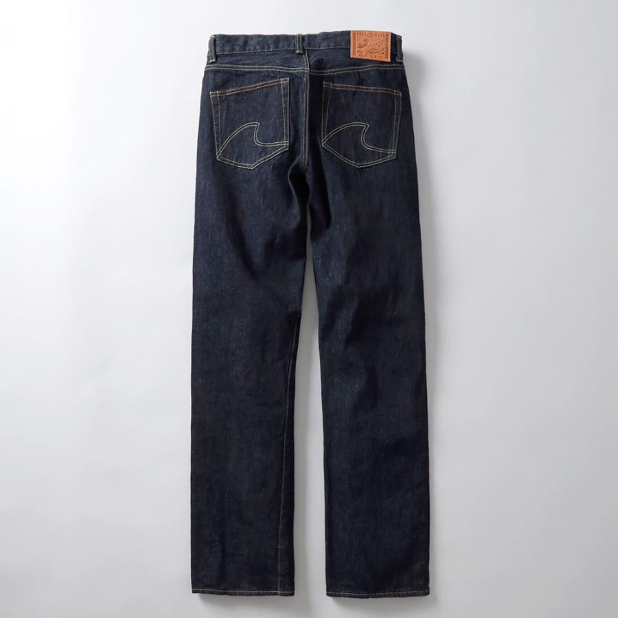 e JEANS イージーンズ 日本製 SELVEDGE STRAIGHT 岡山児島 リペア＆クラッシュ アートワークセルビッチストレートデニムパンツ e805-002 3 Indigo(Limited Color) ボタンフライ ジーンズ 定価198,000円 ボトムス【新古品】【中古】【e JEANS】 15oz Selvedge Straight Button Fly Denim / 15ozセルビッチ