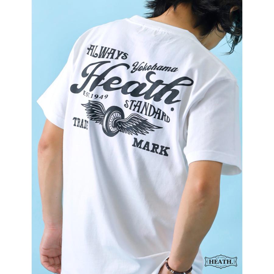 Tシャツ メンズ 半袖 7.4oz バックプリント FLYING WHEEL 丸胴