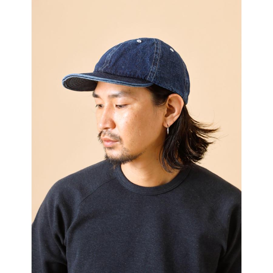 DECHO（デコー） ベースボールキャップ メンズ 6パネル デニム 浅め 綿