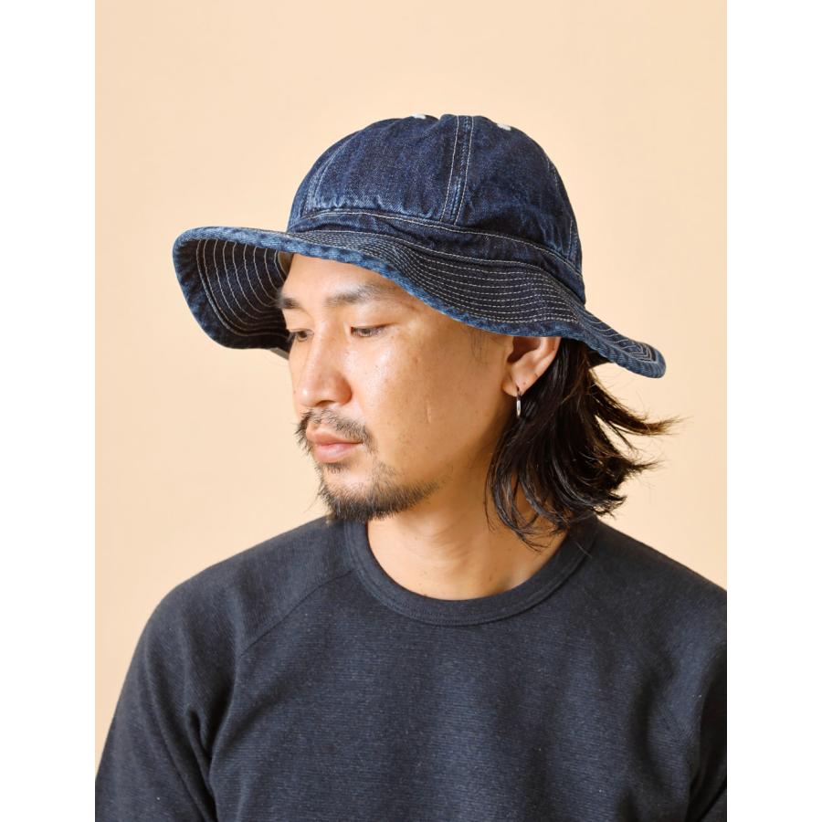 OILCO デニムハット ミリタリーハット Mサイズ DECHO（デコー） バケットハット メンズ アーミー デニム つば広