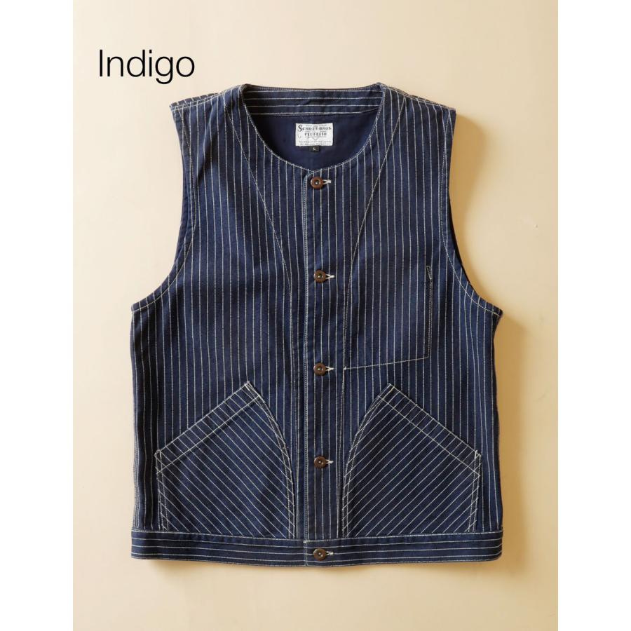 Schott N.Y.C（ショット） Schott ベスト メンズ デニム ヒッコリー
