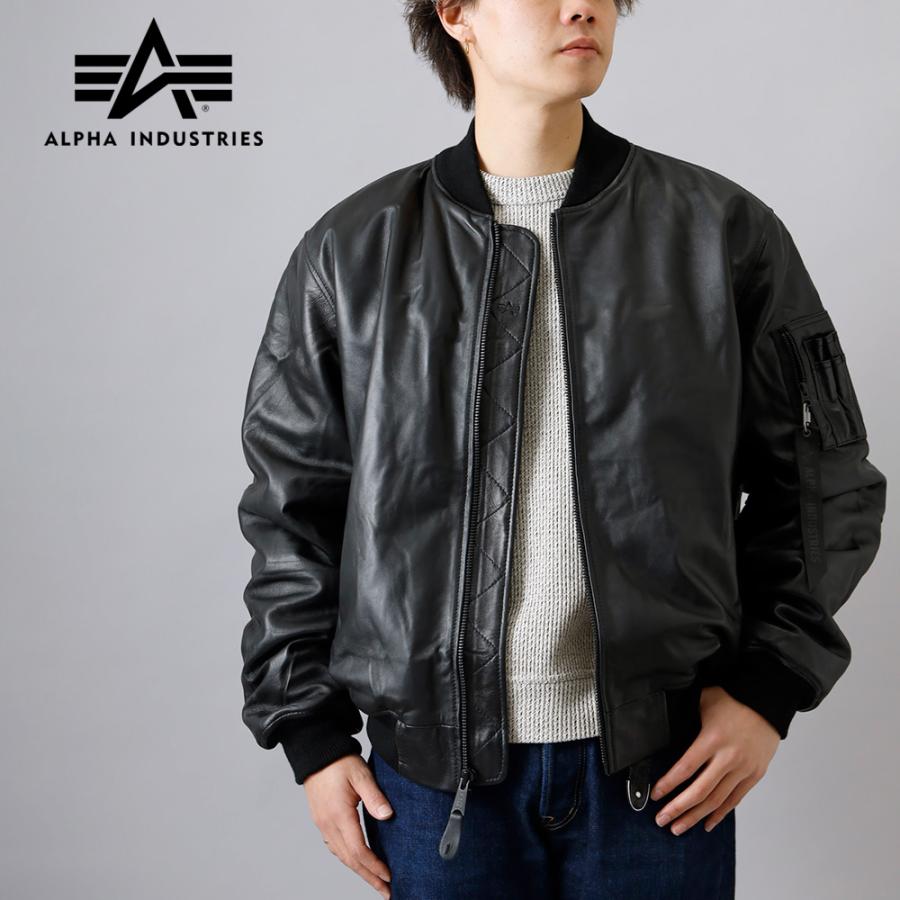 超美品 80's オールレザー MA-1 スタジャン ボンバーJKT 中綿 HOUSTON（ヒューストン） Alpha Industries アルファインダストリーズ