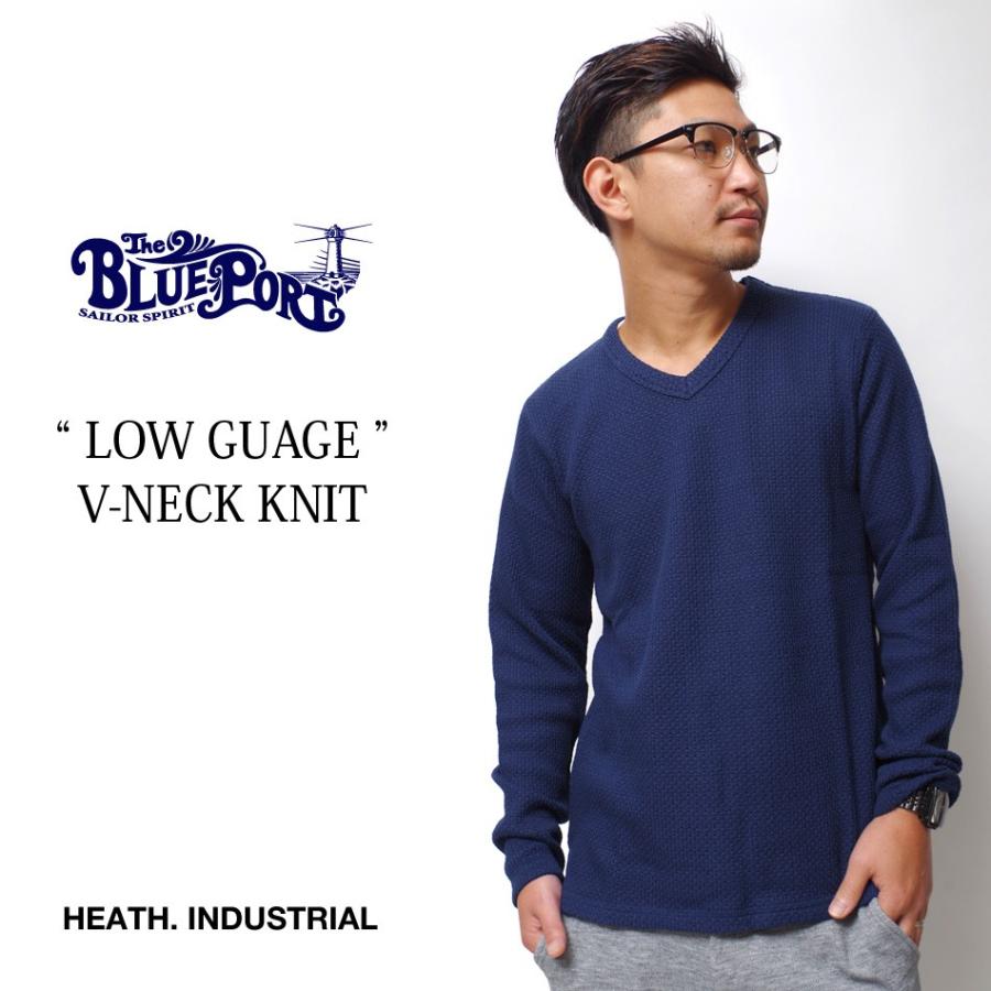 ニット メンズ 春 インディゴ 綿ニット シンプル 無地 サーフ Surf ヴィンテージ メンズ Heath ヒース Blueport ブルーポート 横浜 大人 アメカジ イタカジ 8522 Low Guage Knt Heath Industrial 通販 Yahoo ショッピング