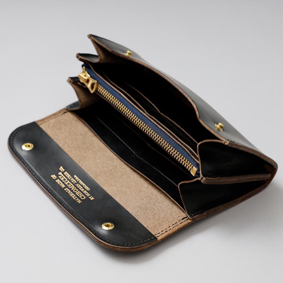 財布 メンズ 長財布 本革 レザー クロムエクセル ロングウォレット