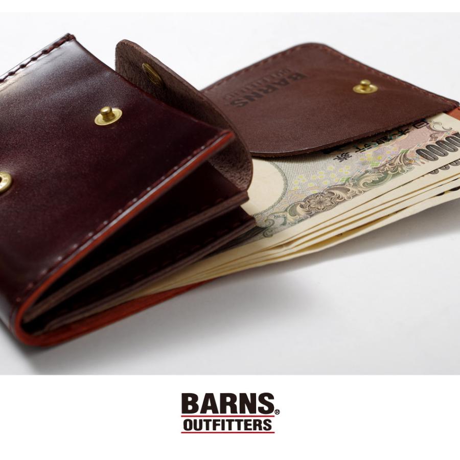 BARNS OUTFITTERS barns バーンズ LE-4324 財布 二つ折り 本革 BARNS OUTFITTERS barns バーンズ LE-4324 財布 二つ折り 本革