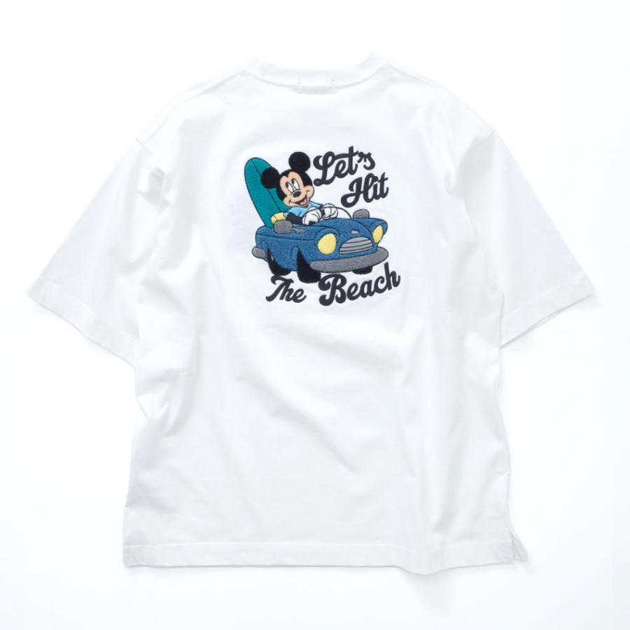 Tシャツ メンズ レディース ユニセックス ミッキーマウス ミッキー 公式 ディズニー 刺繍 大きめ ビッグシルエット Disney｜heath｜04