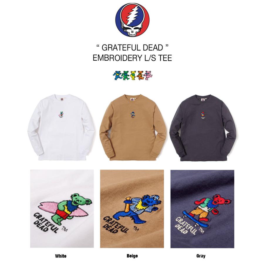 Tシャツ 長袖 メンズ バンド 刺繍 Grateful Dead アメカジ グレイトフルデッド クマ キャラクター 定番 Bf Lt017 Heath Industrial 通販 Yahoo ショッピング