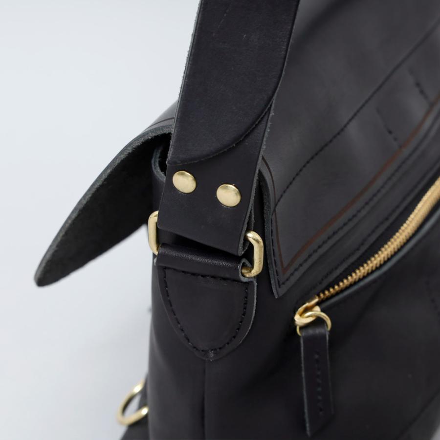 栃木レザー 本ヌメ革 ショルダーバッグ メンズ レディース メッセンジャーバッグ 鞄 カバン 日本製 ネイティブパターン カジュアル アメカジ | BLUE PORT | 11