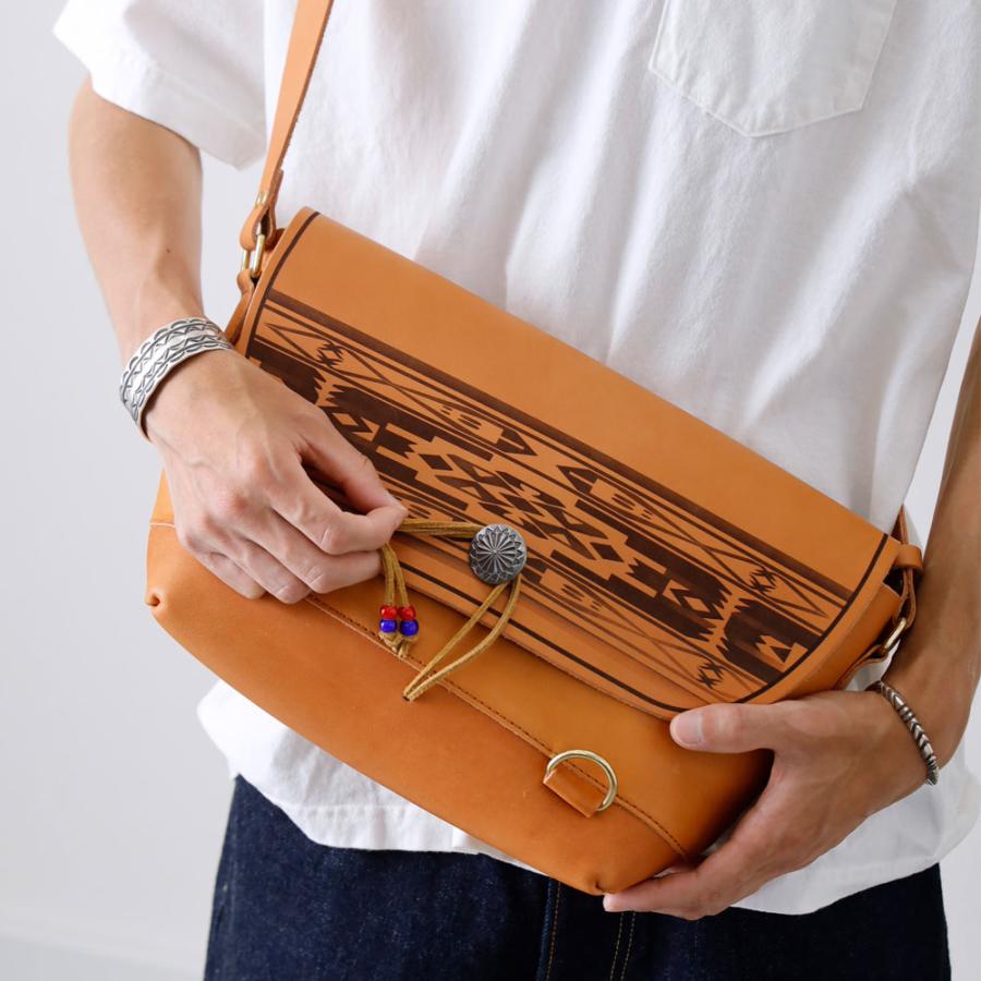 BLUE PORT 栃木レザー 本ヌメ革 ショルダーバッグ メンズ レディース