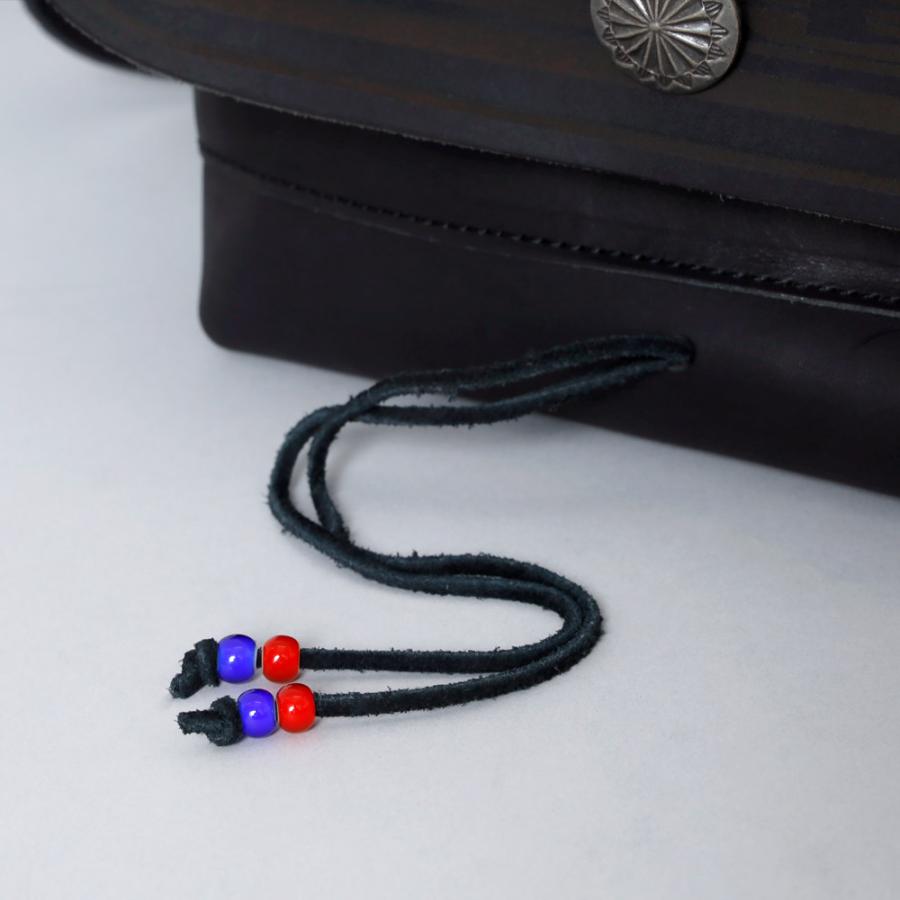 栃木レザー 本ヌメ革 ショルダーバッグ メンズ レディース メッセンジャーバッグ 鞄 カバン 日本製 ネイティブパターン カジュアル アメカジ | BLUE PORT | 05