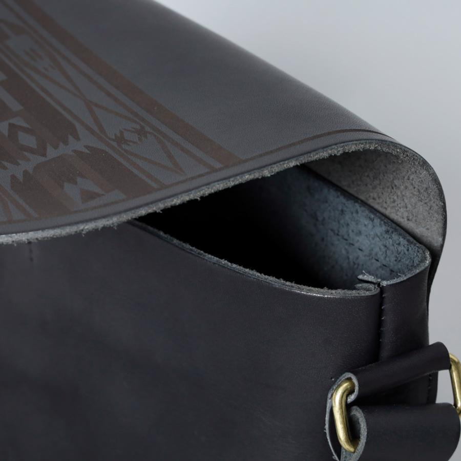 栃木レザー 本ヌメ革 ショルダーバッグ メンズ レディース メッセンジャーバッグ 鞄 カバン 日本製 ネイティブパターン カジュアル アメカジ | BLUE PORT | 07