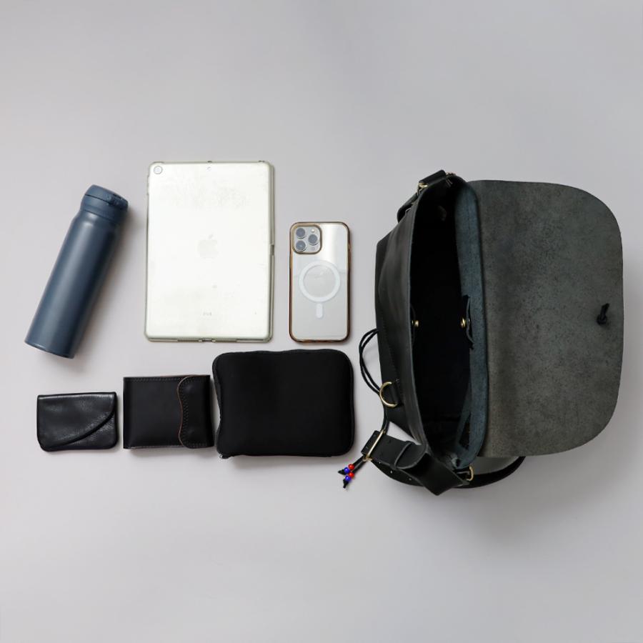 栃木レザー 本ヌメ革 ショルダーバッグ メンズ レディース メッセンジャーバッグ 鞄 カバン 日本製 ネイティブパターン カジュアル アメカジ | BLUE PORT | 08