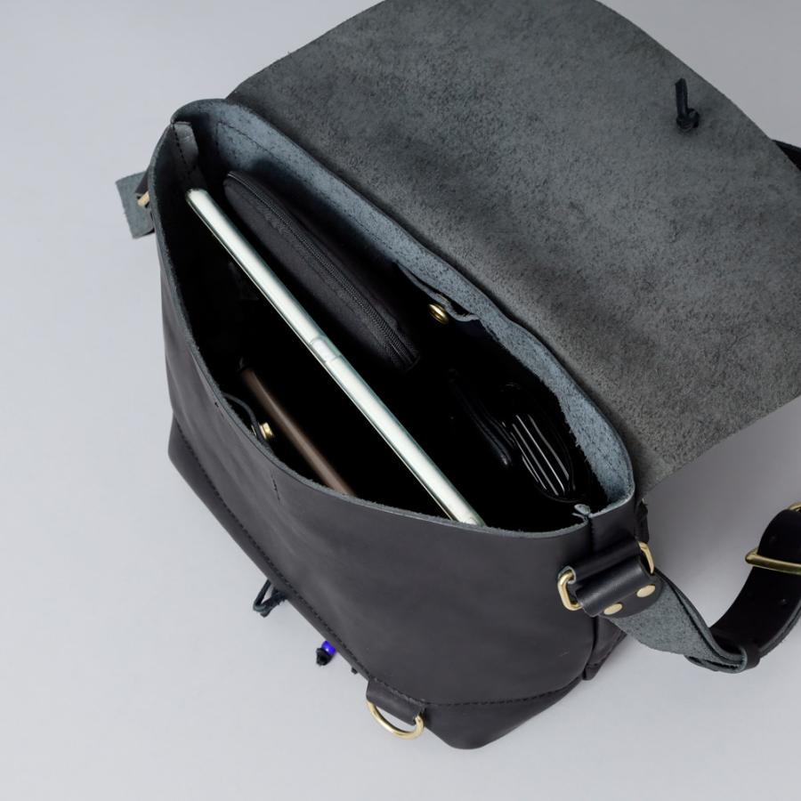 栃木レザー 本ヌメ革 ショルダーバッグ メンズ レディース メッセンジャーバッグ 鞄 カバン 日本製 ネイティブパターン カジュアル アメカジ | BLUE PORT | 09