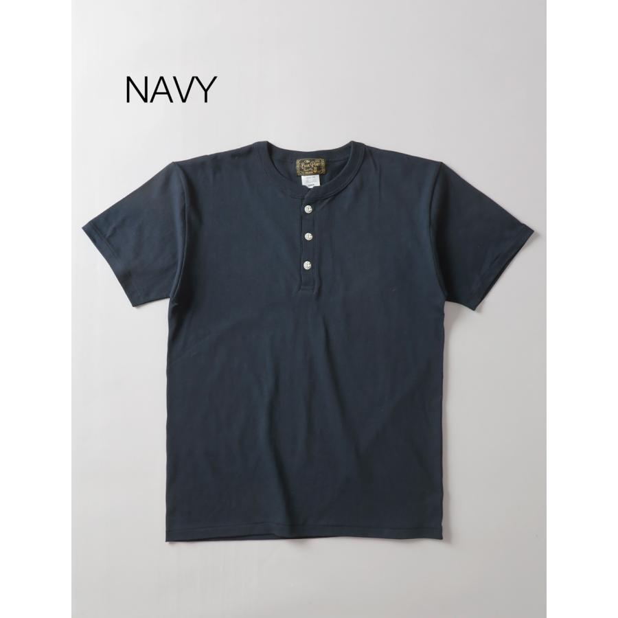 BLUE PORT ヘンリーネックTシャツ メンズ 半袖 5.6oz 丸胴 コットン100