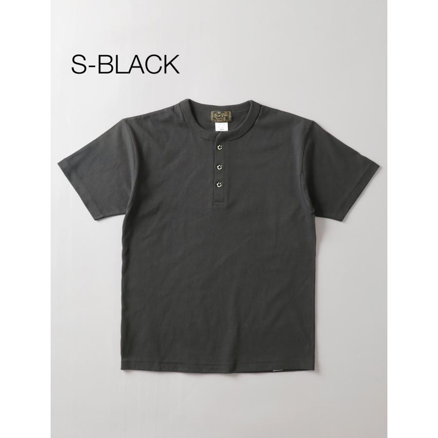 BLUE PORT ヘンリーネックTシャツ メンズ 半袖 5.6oz 丸胴 コットン100
