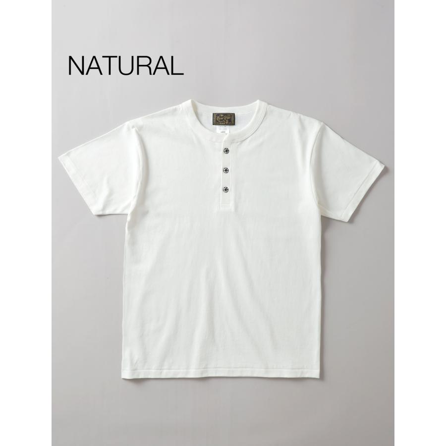 BLUE PORT ヘンリーネックTシャツ メンズ 半袖 5.6oz 丸胴 コットン100