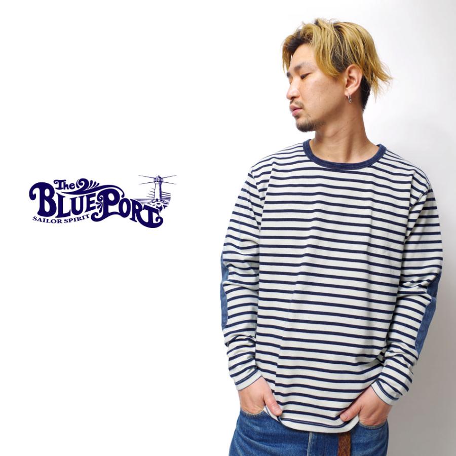 ロンt メンズ ボーダー 長袖 Tシャツ 色落ち インディゴ ビンテージ 定番 40代 50代 定番 アメカジ ヒース Bp 016lh Heath Industrial 通販 Yahoo ショッピング