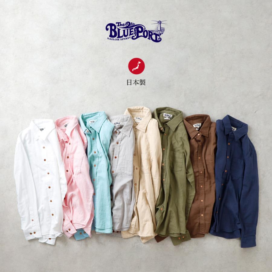 BLUE PORT シャツ メンズ ユニセックス 長袖シャツ 日本製 高品質