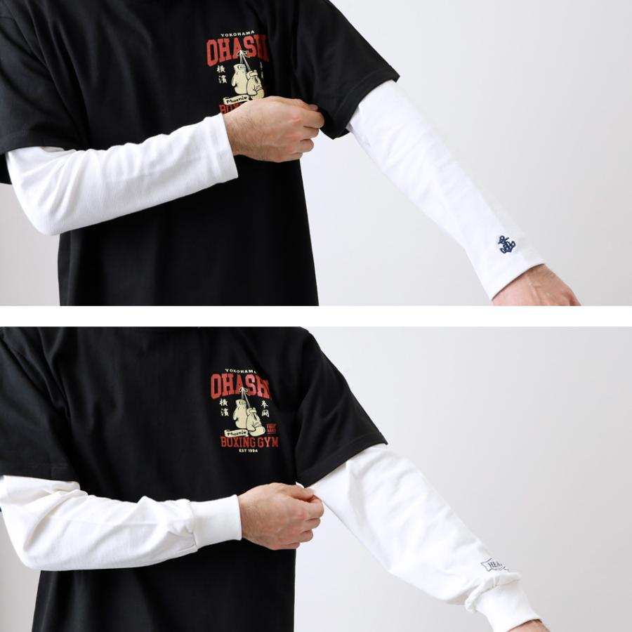 BLUE PORT Tシャツ メンズ ロンT カットソー スリム インナー 伸縮性 