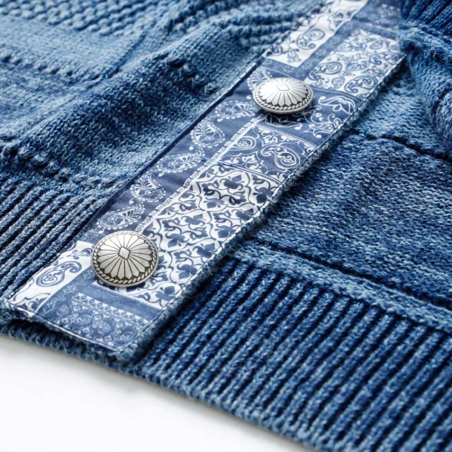 BLUE PORT 半額！ファミリーセール！ インディゴカーディガン セーター