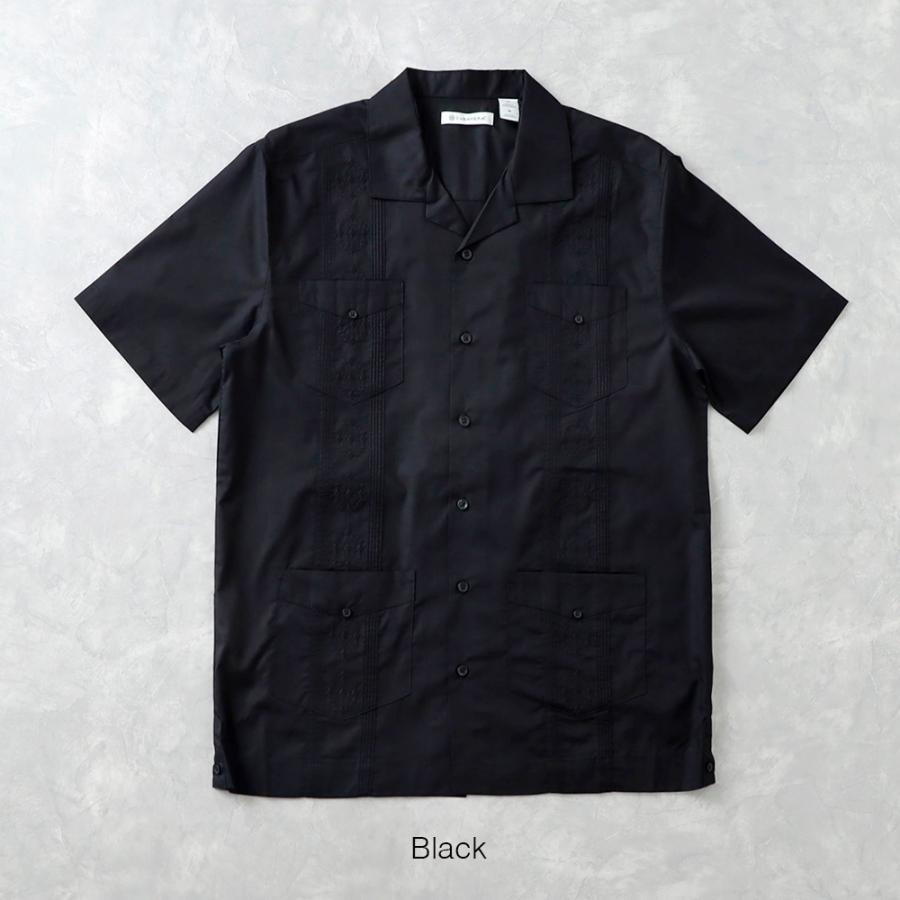 Cubavera 半袖シャツ XL キューバ系シャツ CUBAVERA ブラック 半袖シャツ 古着 XLサイズ