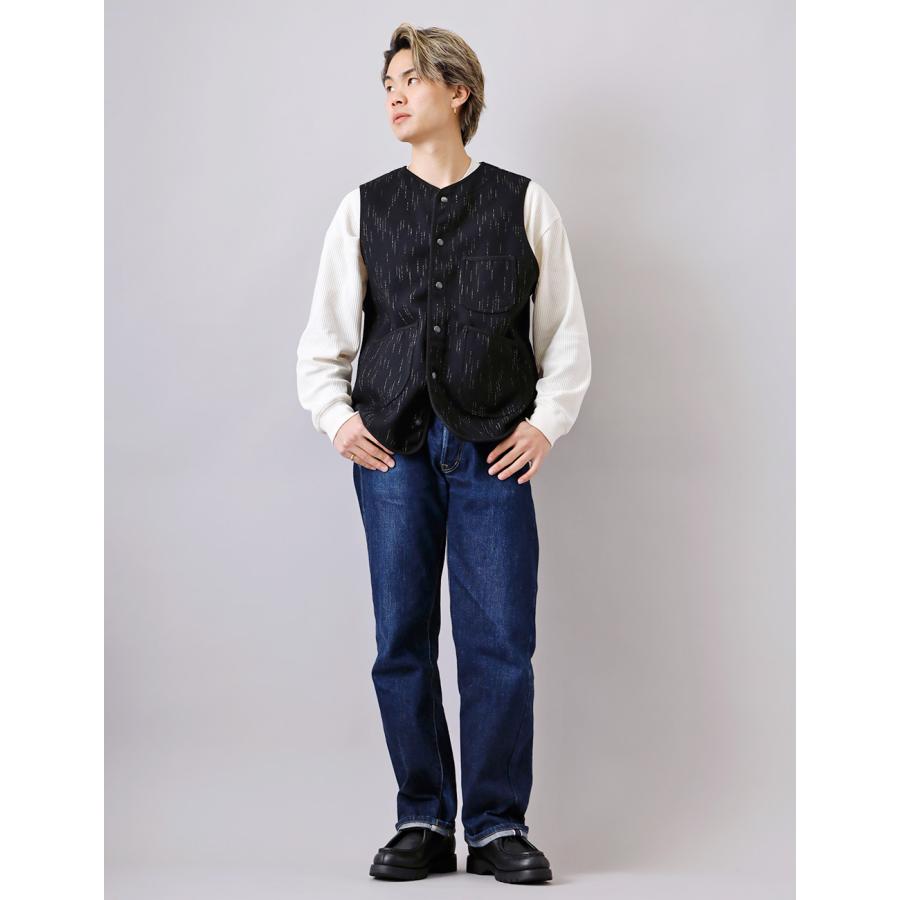 20%OFF！ファミリーセール！ STUDIO D’ARTISAN ステュディオ・ダ・ルチザン da-4617 ビーチクロスベストト ワークベスト 絣 絣染 メンズ トップス 長袖の画像