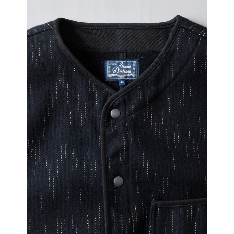 20%OFF！ファミリーセール！ STUDIO D’ARTISAN ステュディオ・ダ・ルチザン da-4617 ビーチクロスベストト ワークベスト 絣 絣染 メンズ トップス 長袖の画像