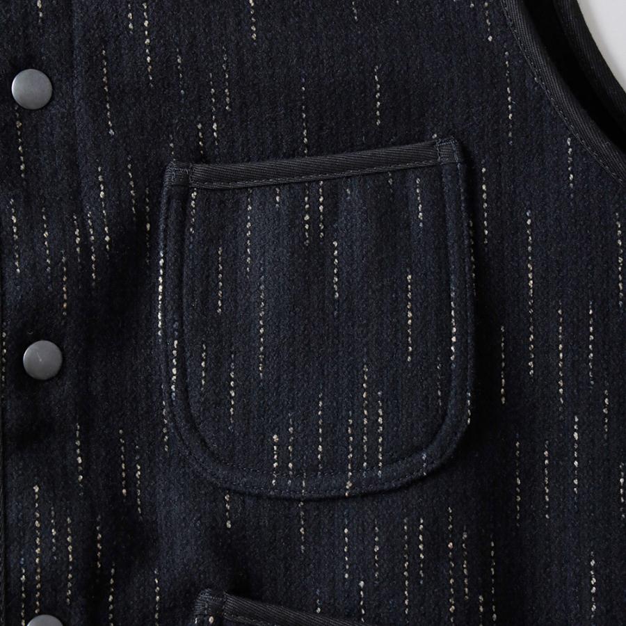 20%OFF！ファミリーセール！ STUDIO D’ARTISAN ステュディオ・ダ・ルチザン da-4617 ビーチクロスベストト ワークベスト 絣 絣染 メンズ トップス 長袖の画像