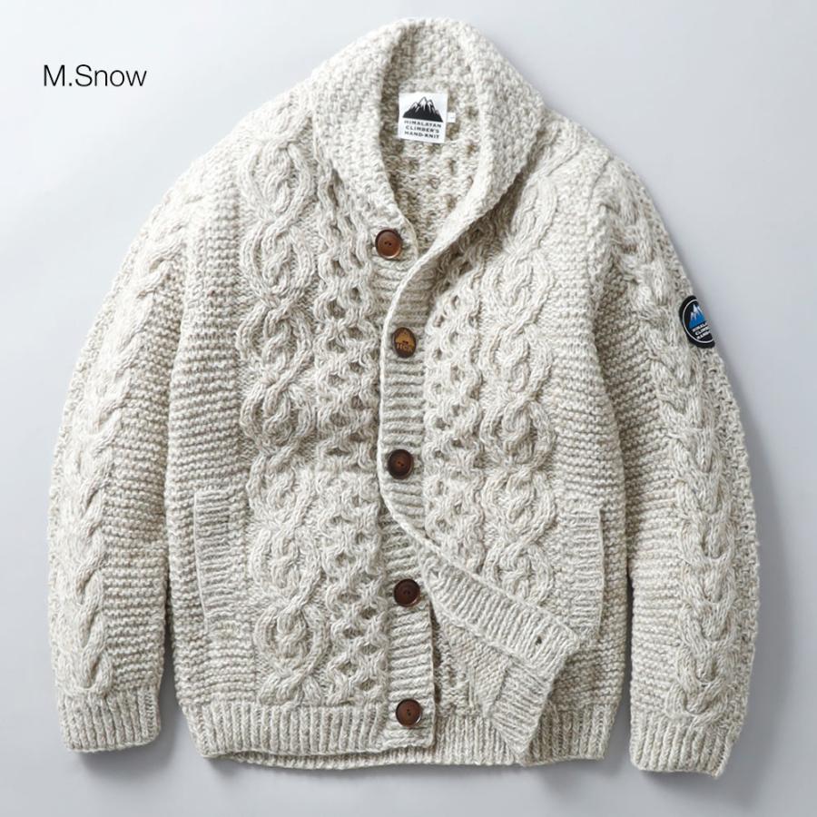 HIMALAYAN CLIMBER'S HAND-KNIT ショールカラーカーディガン メンズ