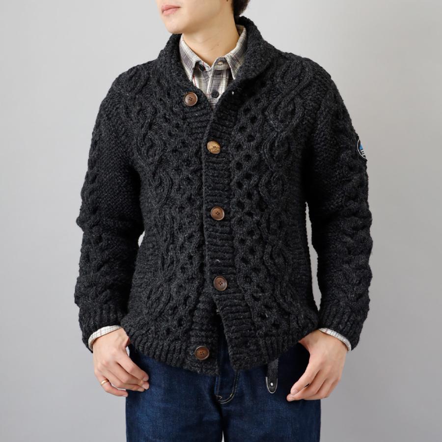 HIMALAYAN CLIMBER'S HAND-KNIT ショールカラーカーディガン メンズ
