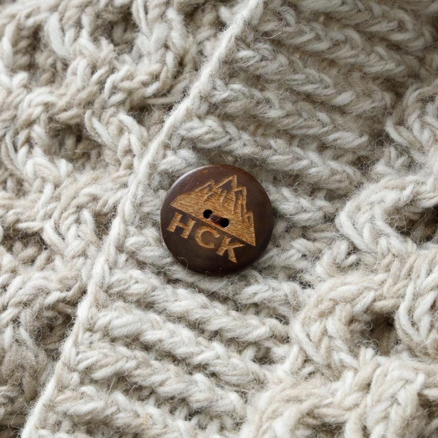 HIMALAYAN CLIMBER'S HAND-KNIT ショールカラーカーディガン メンズ
