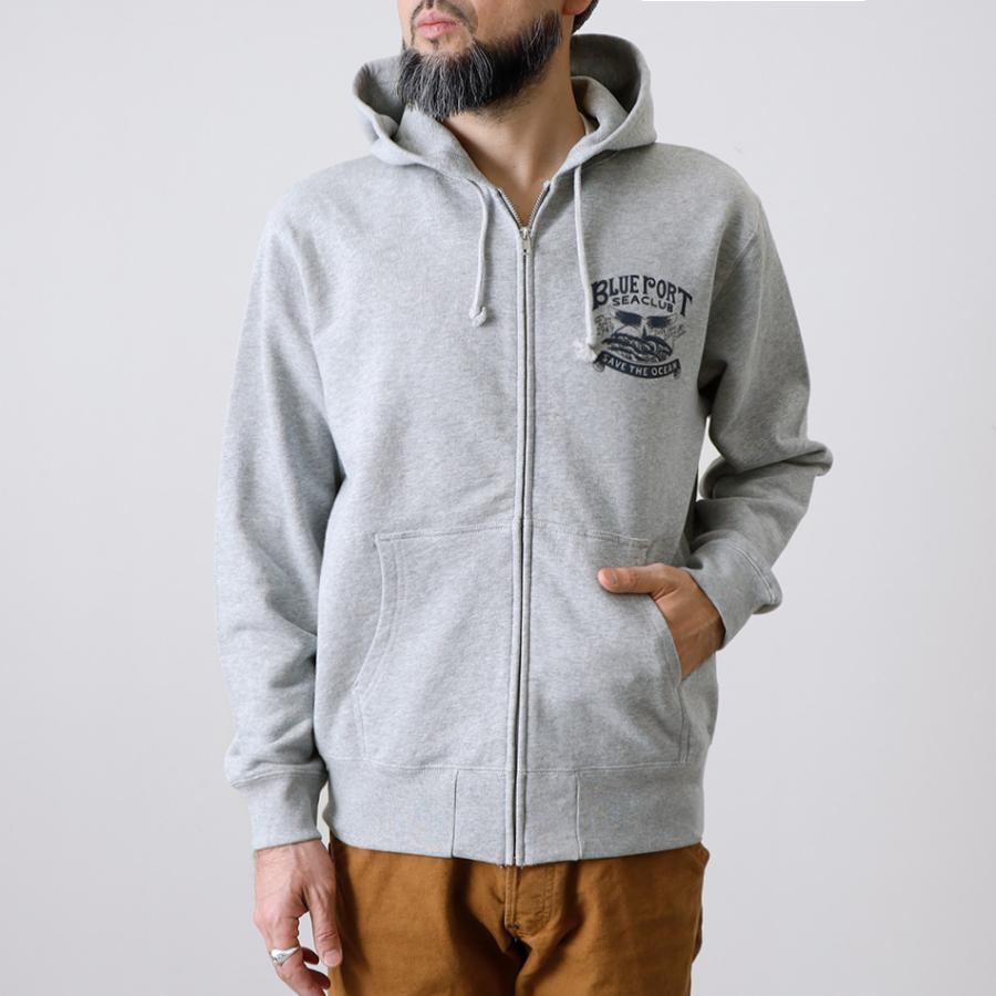 パーカー メンズ ジップアップパーカー プリントスウェットパーカー