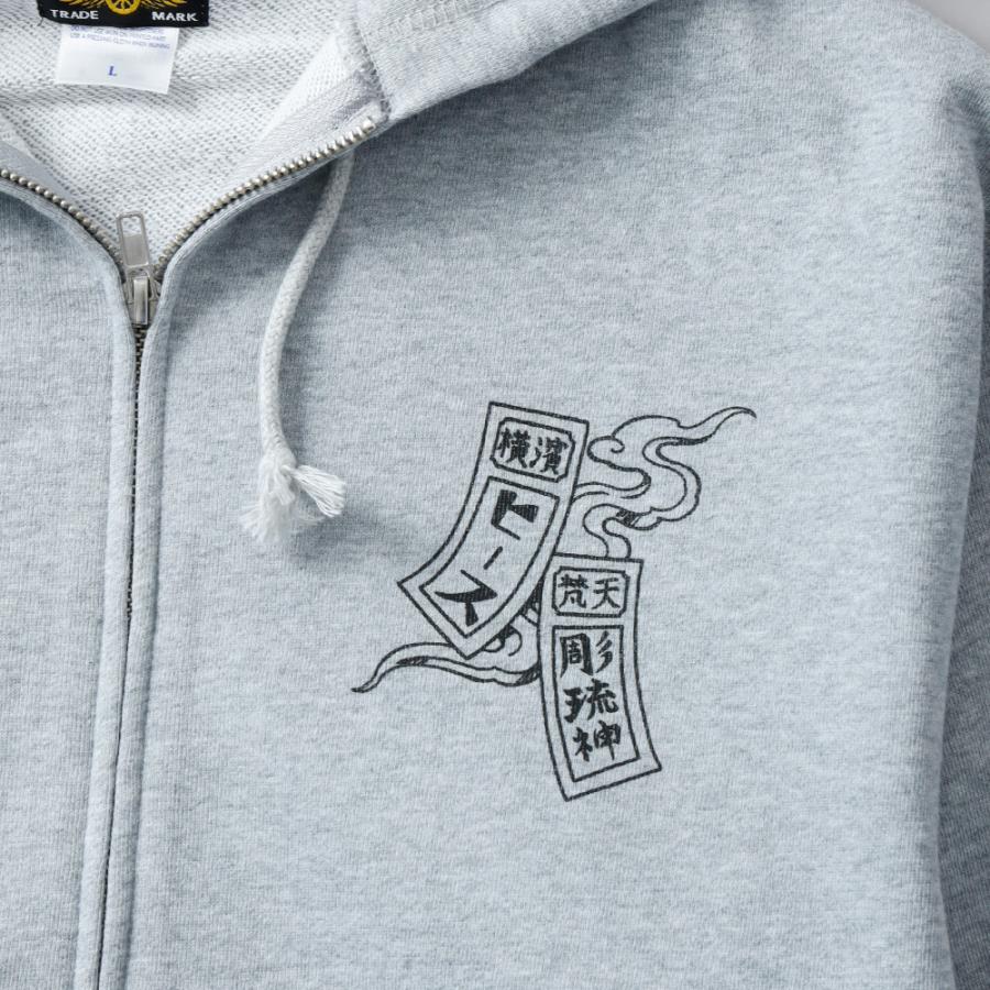 ジップパーカー メンズ カットソー プリント 大きいサイズ 厚手 頑丈