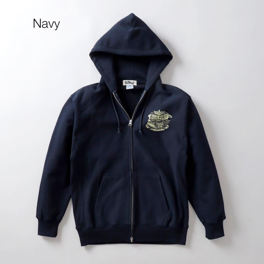 BLUE PORT ジップアップパーカー パーカー メンズ ヘビーウェイト 長袖