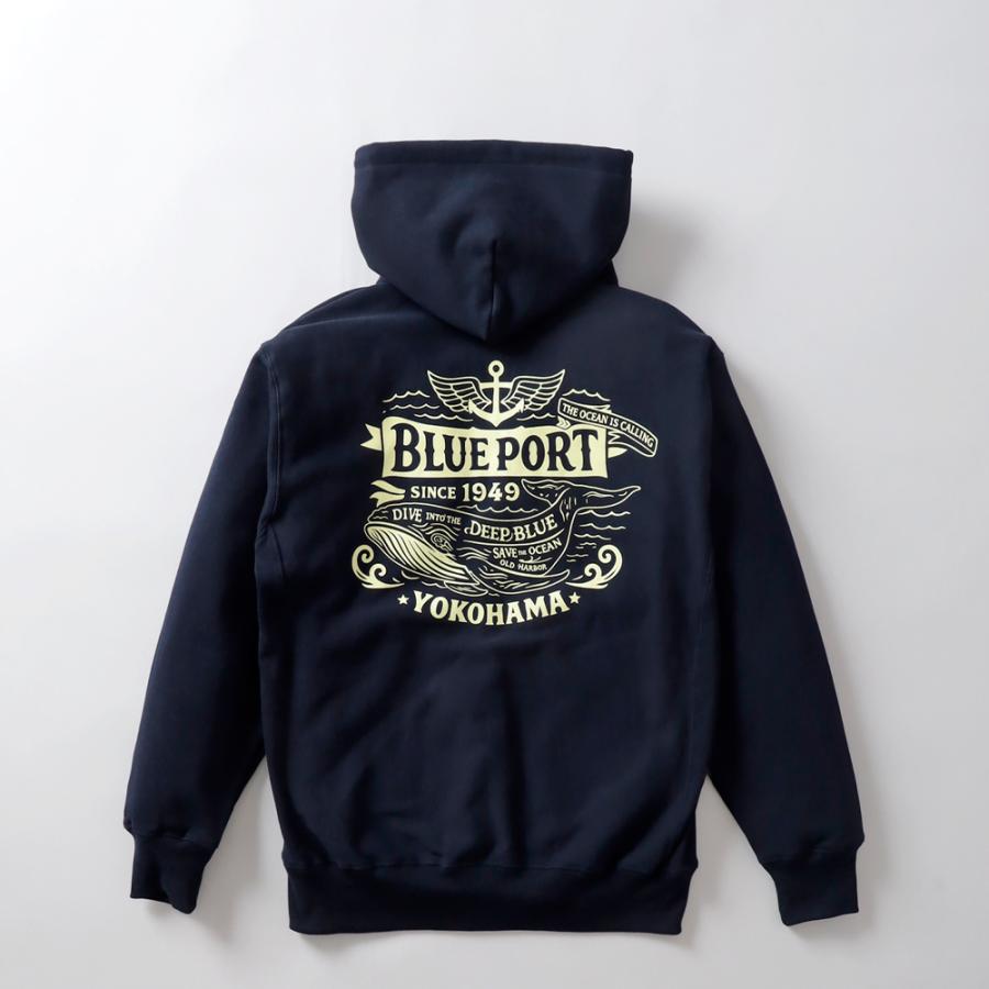 BLUE PORT ジップアップパーカー パーカー メンズ ヘビーウェイト 長袖